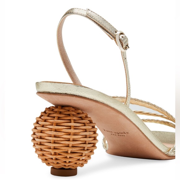 NWT Kate Spade Valencia Braided Speherical-Heel Sandals - Picture 2 of 9